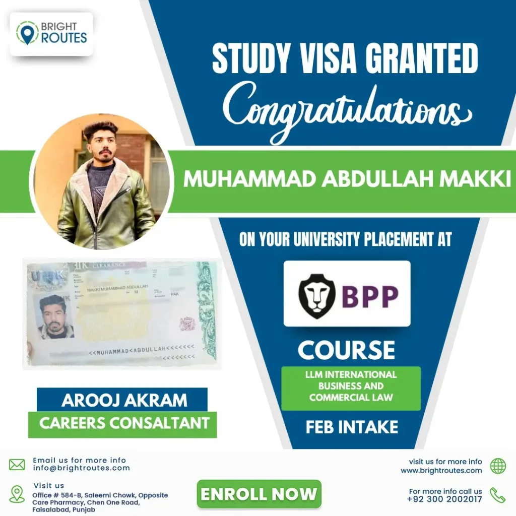 llm-admission-secured-by-muhammad-abdullah-makki-through-expert-study-abroad-consultant-in-faisalabad-bright-routes-for-bpp-university-feb-intake